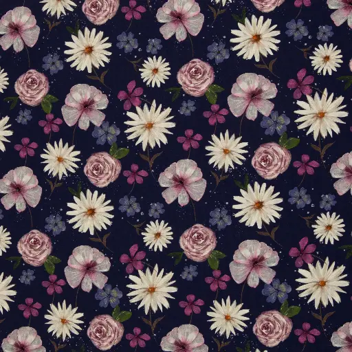 Spring Blossom by Christiane Zielisnki | Modal French Terry | blau