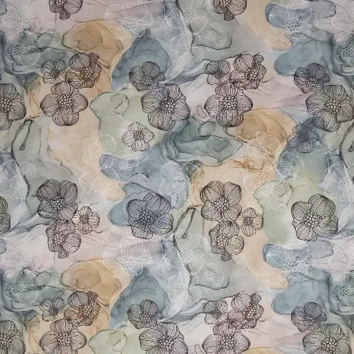 Resttück 70cm | Canvas | Ilana By Swafing | Blüten, bunt