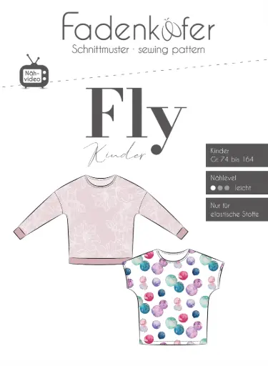Schnittmuster | Fly by Fadenkäfer | Oversize Shirt für Kinder