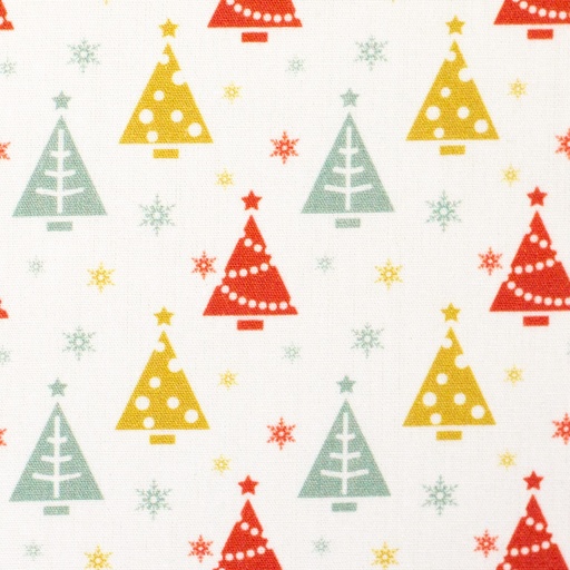 [081816-76811] Cotton woven fabric, Christmas | Maria by Swafing|  Christmas trees colorful