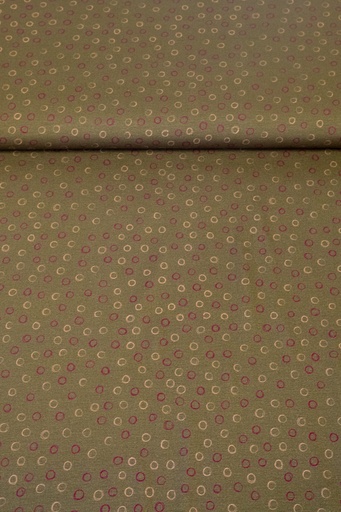 [M 6833/127] Viscose jersey | Kala by Hilco | small circles | khaki