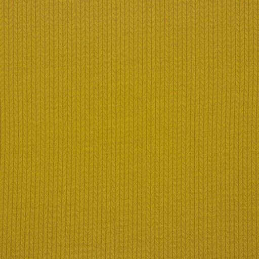 [9026003] Recycled Cotton, Baumwoll Jersey, Jacquard, Fischgrätenmuster, Okker/senf
