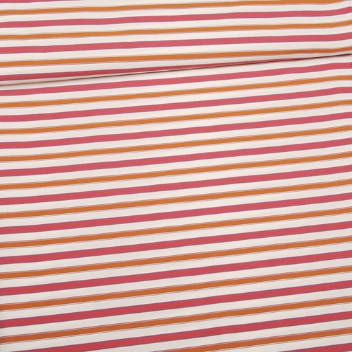 [0192230] Viskose Stretch | Stripes by Editex | Streifen | rosa, weiß