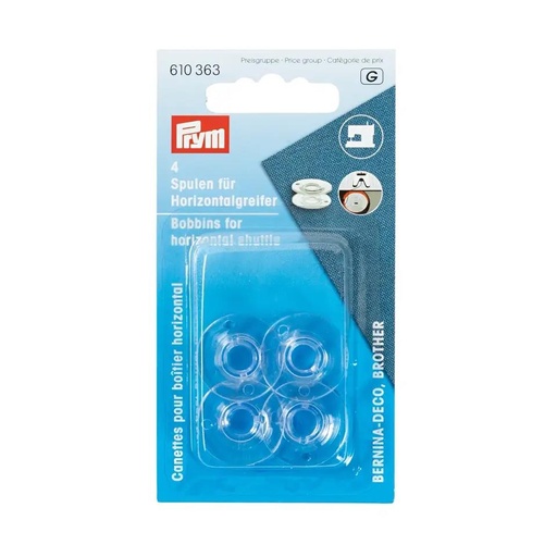 [610363] Prym | Bobines de machine à coudre, crochet horizontal, 21,2 mm