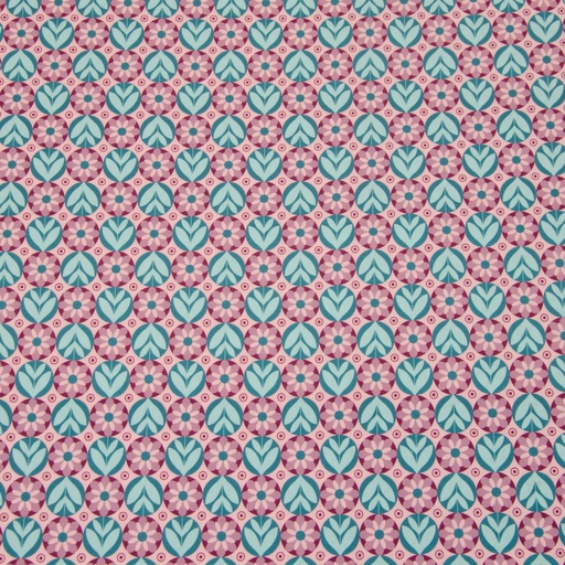 [A1450/38] Cotton woven fabric | Fantasia 1 by Hilco | pink, blue