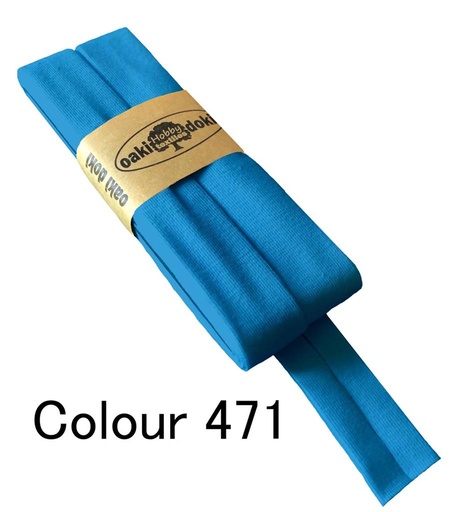 [198410-471] Jersey bias binding | oaki doki | different colors | 3 meters, 20mm<span> - </span>turquoise
