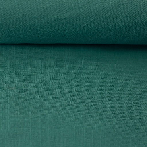 [tuch-mus-Slub Musselin - Smaragd-003] Embroidered comforter made of muslin - Uni Slub Muslin - Emerald