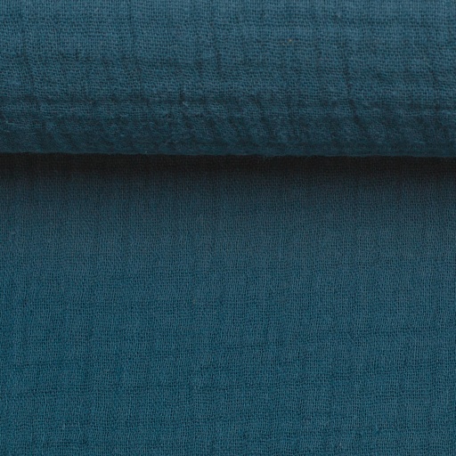 [Tuch-Regen-dunkelblau] Embroidered comfort blanket made of muslin - plain | Name and rainbow dark blue